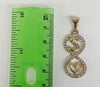 Gold Plated Infinity with Letter "S" and Heart Pendant