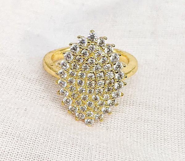 Gold Plated Elegant Stone Ring