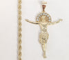 Gold Plated Cross 4mm Rope/Braided Chain Necklace