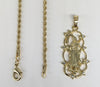 Plated Virgin Mary Pendant and Chain Set