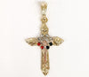 Gold Plated Tri-Gold Cross Pendant