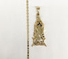 Gold Plated Virgin Mary Pendant and Chain Set