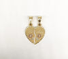 Gold Plated Broken Heart Pendant