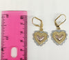 Plated Tri-Color Heart Earring