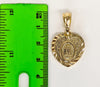 Plated Heart with Virgin Mary Pendant and Chain Set