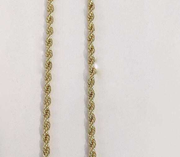 Plated 3mm Rope Braided Chain