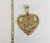 Plated Virgin Mary Heart Pendant and Chain Set*