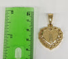 Plated Virgin Mary Heart Pendant and Figaro Chain Set