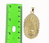 Gold Plated Virgen de Guadalupe Pendant and Figaro Chain Set