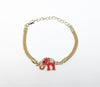 Plated Red Elephant Bracelet
