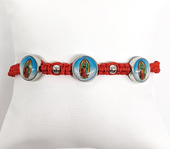 Virgen de Guadalupe Red Rope Protection Bracelet