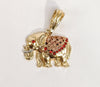 Gold Plated Tri-Gold Elephant Pendant