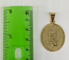 Plated Virgen de Guadalupe Medalla Pendant and Round Figaro Chain Set