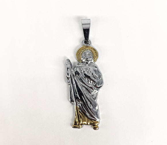 Stainless Steel Two-Tone Saint Jude Pendant