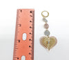 Plated Tri-Color Heart Earring