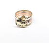 Gold Plated Tri-Color Elephant Semanario Ring