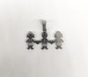 Stainless Steel Two Girl and One Boy Pendant