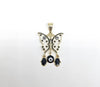 Plated Butterfly with Eyes Pendant