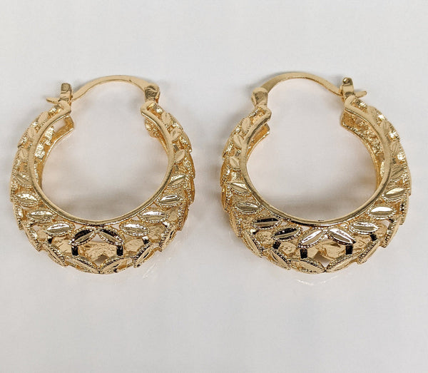 Plated Basket Earring