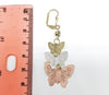 Plated Tri-Color Butterfly Earring