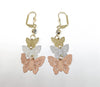 Plated Tri-Color Butterfly Earring