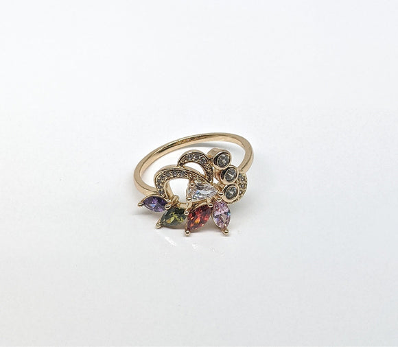 Plated Multi Color Stone Ring