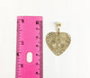 Plated Heart with Virgin Mary Pendant and Paper Clip Chain Set