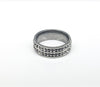 Stainless Steel Clear Stone Ring