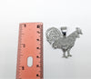 Rhodium Plated Rooster Pendant