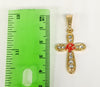 Plated Cross with Flower Pendant and Chain Set*