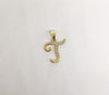 Gold Plated Letter "T" Pendant