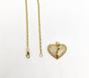 Plated Broken Heart Pendant and Chain Set