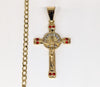 Plated Cross Pendant and Small Cuban Chain Set*