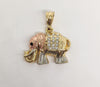 Plated Tri-Gold Elephant Pendant