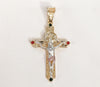 Gold Plated Tri-Gold Cross Pendant