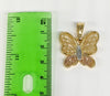 Gold Plated Tri-Gold Butterfly Pendant and Chain Set