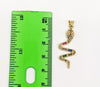 Plated Multi Color Stone Snake Pendant*