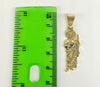 Gold Plated Mini Dainty Saint Jude Pendant and Figaro Chain Set