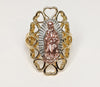 Gold Plated Tri-Gold Virgin Mary Adjustable Ring