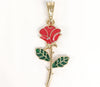Gold Plated Multicolor Rose Flower Pendant*