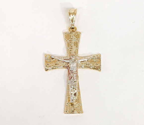 Plated Tri-Gold Cross Pendant
