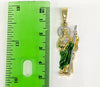 Plated Multicolor Saint Jude Pendant and Chain Set