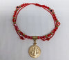 Saint Benedict and Red Eye Rope Bracelet