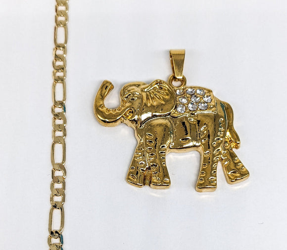 Plated Elephant Pendant and Chain Set*