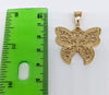 Plated Butterfly Pendant and Figaro Chain Set