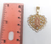 Gold Plated Heart with Virgin Mary Pendant