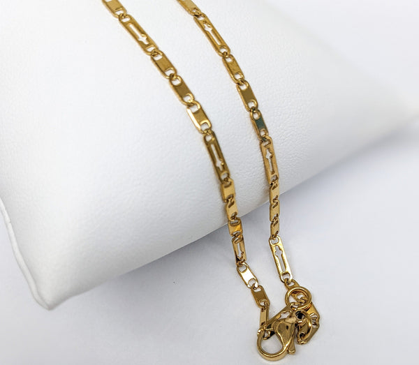 Stainless Steel Gold Cross Chain