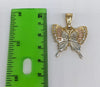 Plated Tri-Gold Butterfly Pendant