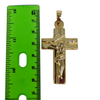 Gold Plated Double Sided Cross Pendant