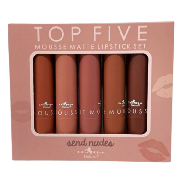 Italia Deluxe SEND NUDES Mousse Lipstick Set